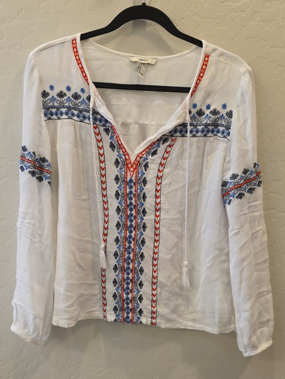Boho Red White And Blue Shirt